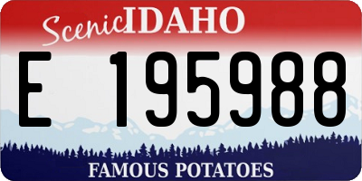 ID license plate E195988