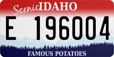 ID license plate E196004