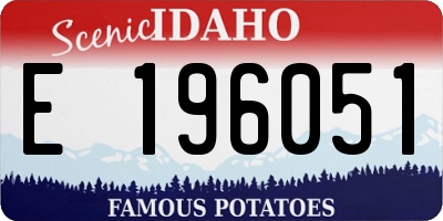 ID license plate E196051