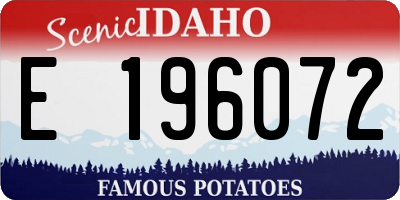 ID license plate E196072