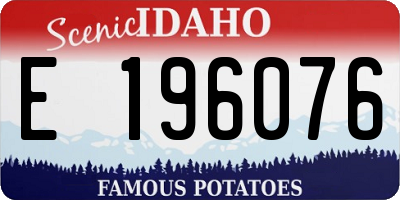 ID license plate E196076