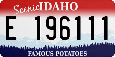 ID license plate E196111