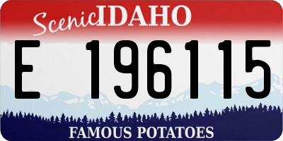 ID license plate E196115