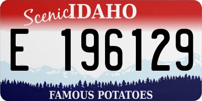 ID license plate E196129