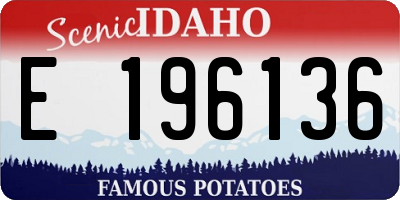 ID license plate E196136