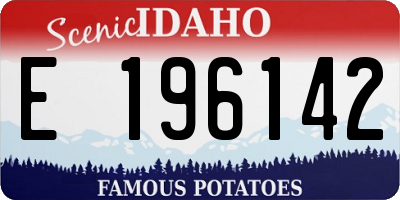 ID license plate E196142