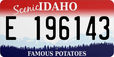 ID license plate E196143