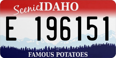 ID license plate E196151