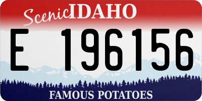 ID license plate E196156