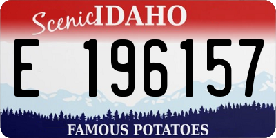 ID license plate E196157