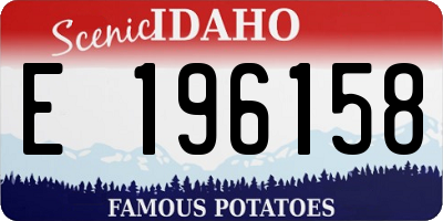 ID license plate E196158
