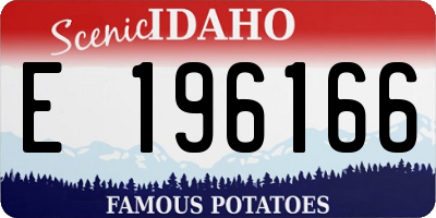 ID license plate E196166