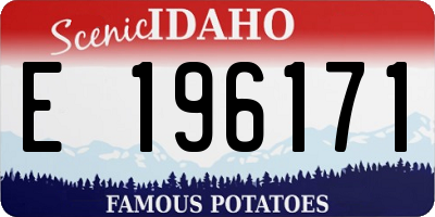 ID license plate E196171