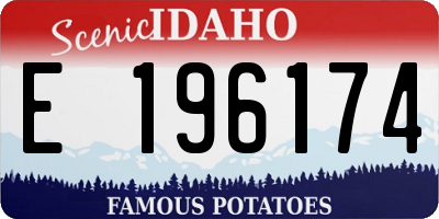ID license plate E196174