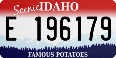 ID license plate E196179