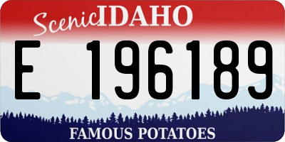 ID license plate E196189