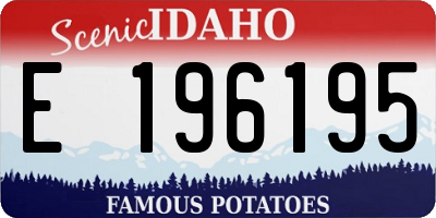 ID license plate E196195