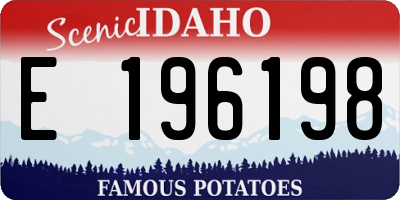 ID license plate E196198