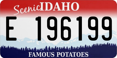 ID license plate E196199