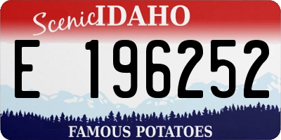 ID license plate E196252
