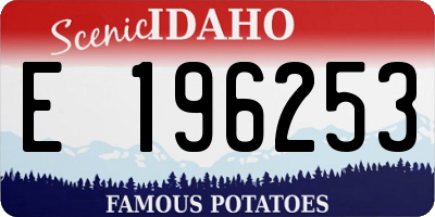 ID license plate E196253