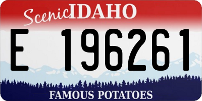 ID license plate E196261