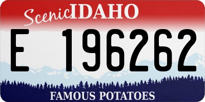 ID license plate E196262