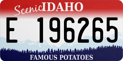 ID license plate E196265