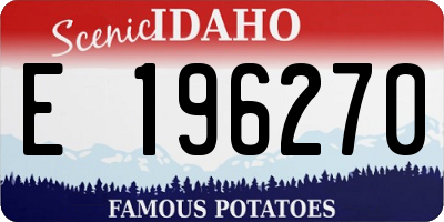 ID license plate E196270
