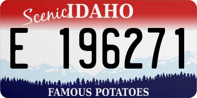 ID license plate E196271