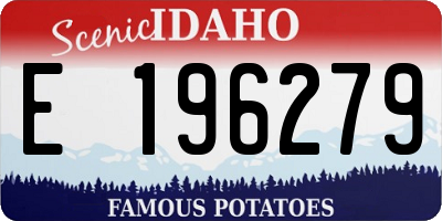 ID license plate E196279