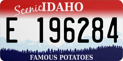ID license plate E196284