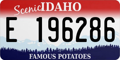 ID license plate E196286