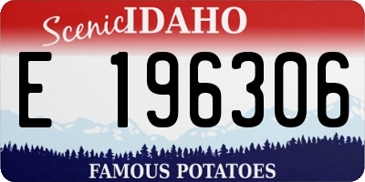ID license plate E196306