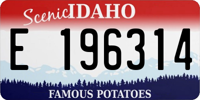 ID license plate E196314