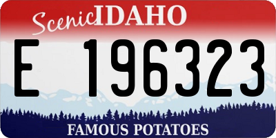 ID license plate E196323