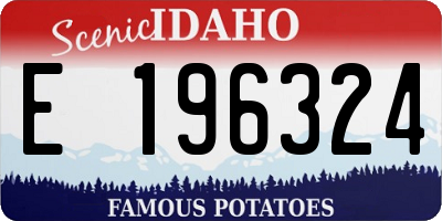 ID license plate E196324