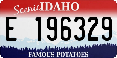 ID license plate E196329