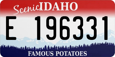 ID license plate E196331