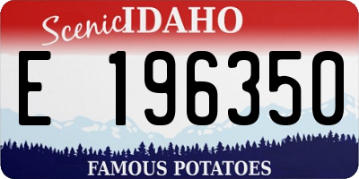 ID license plate E196350