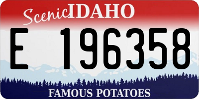 ID license plate E196358