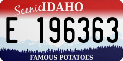 ID license plate E196363