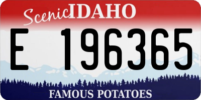 ID license plate E196365