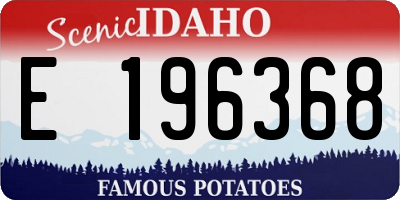 ID license plate E196368