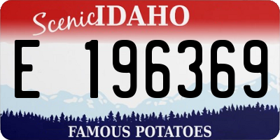 ID license plate E196369