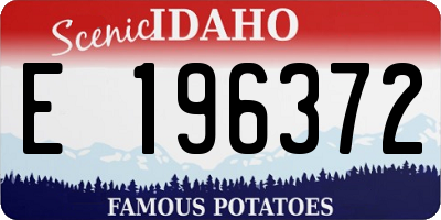 ID license plate E196372