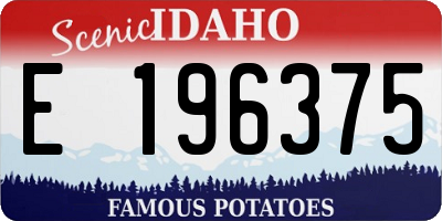 ID license plate E196375