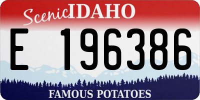 ID license plate E196386