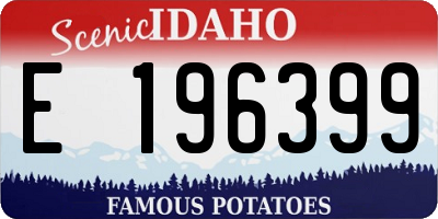 ID license plate E196399