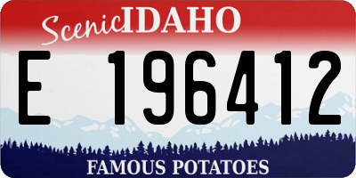 ID license plate E196412